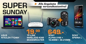 Saturn Super Sunday-Angebote am 07. Dezember 2014