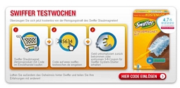 Auch dieses Jahr wieder den Swiffer-Staubmagneten kostenlos erhalten