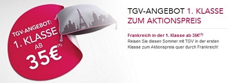TGV Europe: In der 1. Klasse ab 35 Euro nach Frankreich reisen