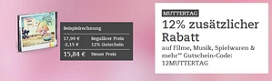 Thalia: 12 Prozent Rabatt zum Muttertag