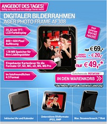 Digitaler Bilderrahmen Acer Photo Frame AF308