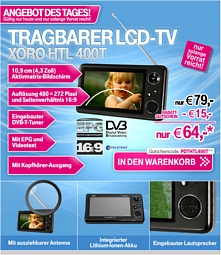 Tragbarer Fernseher Xoro HTL-400