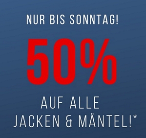 Tom Tailor: 50 Prozent Rabatt auf Jacken und Mäntel