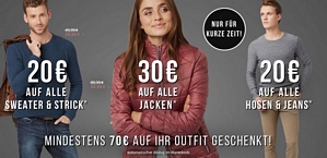 Tom Tailor – bis zu 30 Euro Rabatt in diversen Kategorien