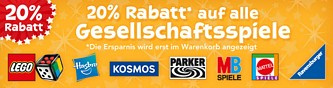 Toys’R’Us: 20 Prozent Rabatt auf alle Gesellschaftsspiele