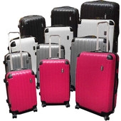 Trolley-Set ABS Kunststoff 3 tlg. 8 verschiedene Farben
