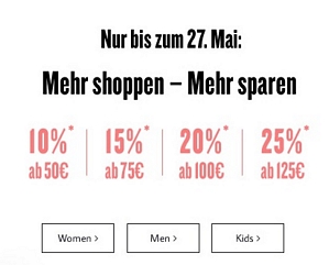 Tom Tailor – bis zu 25 Prozent Rabatt je nach Einkaufswert