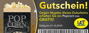 UCI: Dank kleiner Umfrage kostenlose Packung Popcorn erhalten