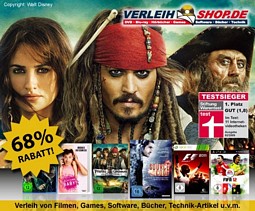 DailyDeal: Verleihshop.de Gutschein im Wert von 40 Euro für 12,50 Euro (nur für Neukunden)