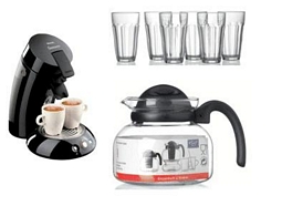 Für Gewerbetreibende: Für 49 Euro netto bei Viking bestellen und Minikühlschrank + Senseo Kaffeemaschine + Teekanne + Gläser kostenlos dazu erhalten