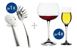 Villeroy & Boch Set 10tlg Savoy Glas & Piemont Besteck
