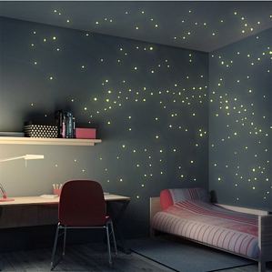 Wandtattoo Sternenhimmel 250er Set Leuchtsticker fluoreszierend leuchtend Sterne