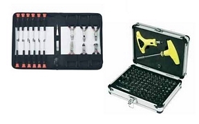 Basetech Spezial-Sicherheits-Bit-Set 105tlg. 829744 oder Zangen-/Schraubendreher-Set, 19tlg. Basetech für jeweils 12,95 Euro