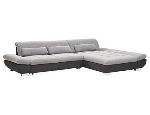 Wohnlandschaft Xora in Grau Textilcouch