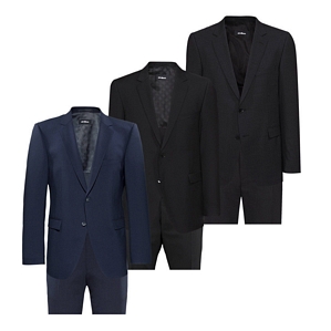 STRELLSON Herren Anzug Rick James Modern Fit grau schwarz blau