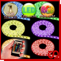 RGB-LED-Strips 5m Komplettset inkl. Fernbedienung