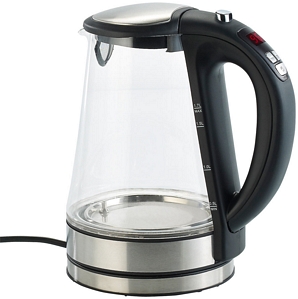 Rosenstein&Söhne Glas-Wasserkocher mit Display und Temperaturwahl