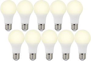 10er-Set Basetech LED-Lampen 230V E27 10W=60W EEK: A+ Glühlampenform Lebensdauer ca. 12500h