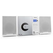 Auna MCD-74 Mikro Stereoanlage DAB+ Radio MP3 CD Player Bluetooth USB SD weiß/schwarz