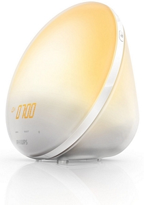 Philips HF3510/01 Wake-Up Light mit Sonnenaufgangsfunktion in 3 Farbstufen inkl. digitalem FM Radio