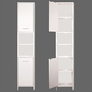 Badezimmerschrank Hochschrank Badschrank Badmöbel Schrank Regal Badregal weiß
