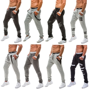Herrenhose Baggy Trainingshose Sport Fitness Kunstleder