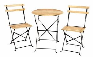 Balkonset Gartenmöbel Mod.KE875D Schwarz Natur