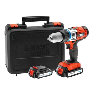 Black & Decker EGBHP188BKQW Akku Schlagbohrschrauber + 2. Li-Ionen Akku + Koffer