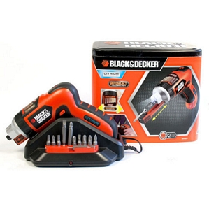 Black & Decker AS36LN Akkuschrauber 3,6V Autoselect Schraubenhalter Metallbox