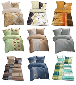 Bettwäsche-Set 8-10tlg 135×200 / 155x220cm diverse Designs Mikrofaser