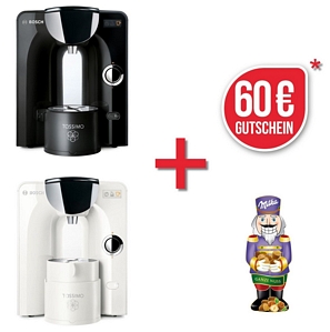 TASSIMO CHARMY + 50 EUR Gutscheine + 2x TDiscs + Gläser Set Heißgetränkemaschine