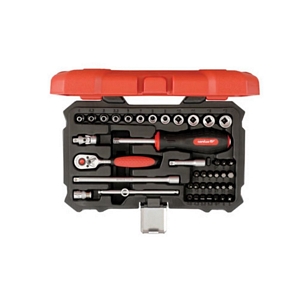 Carolus Steckschüssel-Satz 1/4″ SOLIDline 43-tlg im Kunststoffkoffer