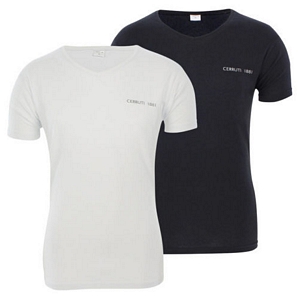 4er Pack Cerruti kurzarm T-Shirts V-Neck