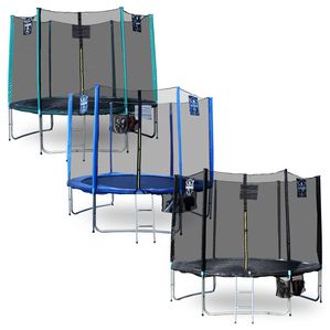 XXL Chiemsee Gartentrampolin Trampolin 3m mit Netz und Leiter