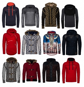 CIPO & BAXX Hoodie Herren Pullover Strick Sweater Kapuzen Sweatshirt