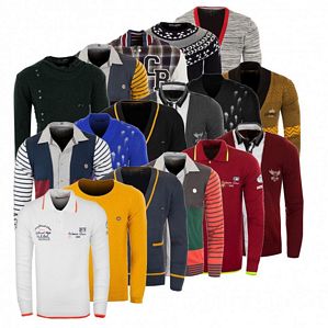 CIPO & BAXX Pullover Herren Cardigan Strickjacke College Jacke