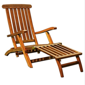 Deckchair Holz Sonnenliege Liegestuhl Liege Gartenliege