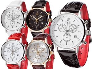 DETOMASO Milano Chronograph Herrenuhr Edelstahl Schweizer Markenuhrwerk