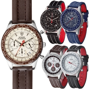 DETOMASO Firenze Herrenuhr Chronograph Edelstahl Gehäuse 10 ATM in 5 Farben