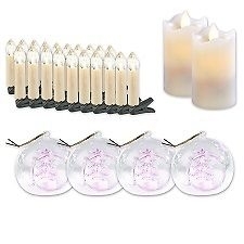 Ebay-WOW: 2 LED Lichterketten, 2 LED Kerzen oder 4 mundgeblasene LED Ornamente