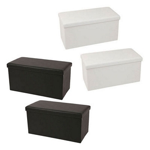 2er Set ECHTWERK Sitzbank Aufbewahrungsbox Truhe Sitzhocker