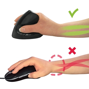 EAXUS ergonomische USB Maus optisch kabellos wireless Funk 1600 DPI