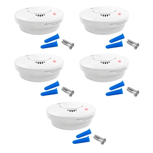 Xeltys 5er Set Feuer- und Rauchmelder mit 85dB Alarm inklusive Batterien