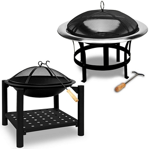 Feuerschale Edelstahl Luxus Grill Feuerkorb Feuerstelle Grillschale (2 verschiedene Größen)
