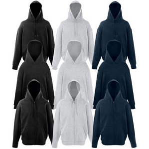 FotL Fruit of the Loom Unique 3er Kapuzenpullover oder 2er Kapuzenjacke