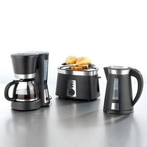 TV Das Original Gourmet Maxx Frühstücksset schwarz 3 tlg.