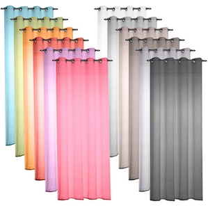 2x Vorhang mit Ösen Voile in der Größe 135x240cm Dekoschal