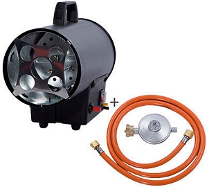 FuxTec Industrie Gasheizer GH10 Gasheizgebläse Gasheizstrahler Bauheizer Heizgebläse