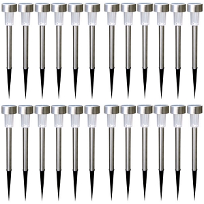 Grafner 24er LED Solar Leuchten Edelstahl Solarleuchten