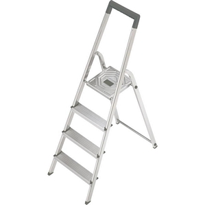 Hailo 8924-321 Aluminium 4 Stufen-Stehleiter max. Arbeitshöhe 2.6 m
